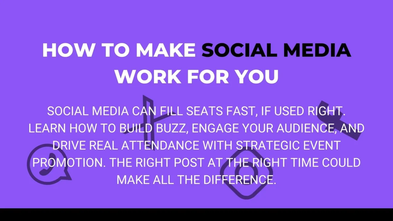 Social media event promotion to boost attendance