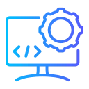 Custom coded web development icon