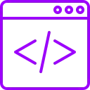 Custom coded website icon