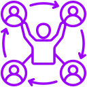 Influencer collaboration icon