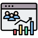 Organic traffic growth chart showing upward trend